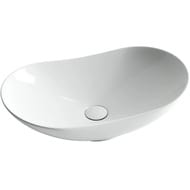 Раковина накладная Ceramicanova Element 615х360х155 овальная, без перелива, белый CN6015