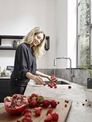 Мойка из гранита Hansgrohe S51 43431380 (500х450) под столешницу, серый бетон — изображение 2