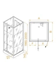 ������� ������ RGW Andaman AN-207 (900�900�2000) ������ 5�� Frost Line/������� ����� 411320799-95