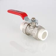 Кран шаровый латунный Valtec 20х20мм, с PPR муфтами, VTp.745.0.020