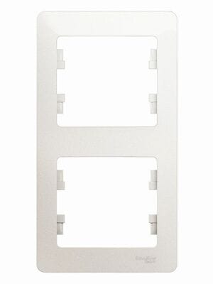 Рамка Systeme Electric GLOSSA 2 поста вертикальная перламутр GSL000606