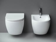 Унитаз подвесной Ceramicanova Metropol 490х365х360 безободковый, сиденье микролифт, белый CN4002