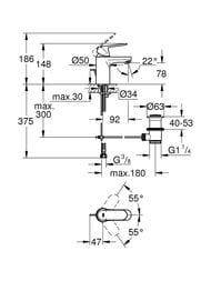 Смеситель Grohe EuroSmart Cosmopolitan 32825000 для умывальника,  фиксированный излив, д/к, г/п — изображение 4