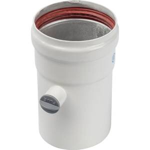Элемент дымохода D80 труба 125 мм п/м STOUT с ревизионным патрубком SCA-0080-010125