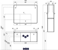 Шкаф-колонна AQUATON Шерилл 105 1A206503SH010 290x203x1200 подвесная, 2 дверцы, белый глянец