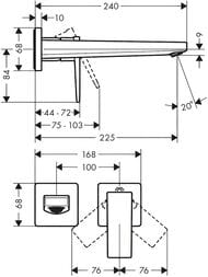 Смеситель Hansgrohe Metropol 32526700  для умывальника, однорычажный, внешняя часть, белый матовый — изображение 2