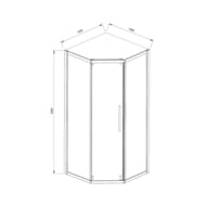 ������� ������ Vincea Show 1000�1000�2000 ������ ����������/������� ������, VSP1-4SH100CLB