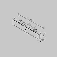 ��������� ���������� Maytoni Bracket (������) MOD492WL-L12BK, 12��, 110�, IP20, LED, ������