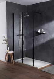 Душевая стенка Jacob Delafon Serenity Walk in (1200х1900) стекло серое/профиль черный E14W120-BLV