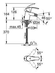 ��������� Grohe EuroSmart 32927002 ��� ����, ������������, ����