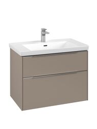 Тумба под раковину Villeroy&Boch Subway 3.0 772х478х576мм, подсветка, 2 ящика, Taupe C574L0VM — миниатюра 1