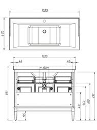 ����� ��� �������� Caprigo ������� 100 bianco antico 1025�891�470 ���������, 2 ����� 10414 A-011