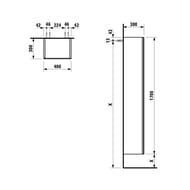 ����� ��������� Laufen ILBAGNOALESSI ONE 4.5801.2.097.631.1 (400�300�1700) ����������, �����, 2 �����, ����� ���