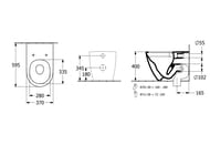 Унитаз приставной Villeroy&Boch Subway 3.0 4671T0R1 370х600х400 TwistFlush, CeramicPlus, белый