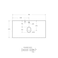 ���������� BelBagno (900�460�20) ������������, 1 ���. ��� ���������, Marmo Crema Opaco KEP-90-MCO