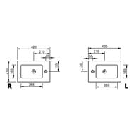 ����� � ��������� Burgbad Lin20 420�600�270 ���������, �����, 1 ������, ����� ������� SGIE042LF5351