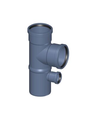 Крестовина Poloplast 110х50х110х87,5°, с ответвлением в одну сторону,канализационная, арт.1947