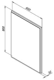  Aquanet Nova Lite 60 (600800x32)  LED ,   242621