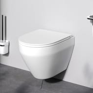 Унитаз подвесной AM.PM Spirit V2.0 365х485х350 безободковый, с сиденьем, белый мат. C701700MWSC