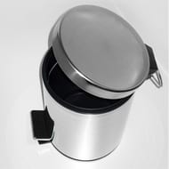 Ведро для мусора WasserKRAFT К-635 с педалью, 5л, хром