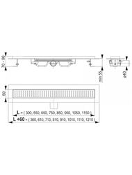   Alcaplast APZ101-300 c  L=300 H=55 .,  .