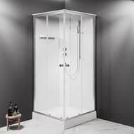 Душевая кабина AM.PM X-Joy Square 900х900х2100 стекло прозрачное, профиль хром мат. W94C-403-090MT
