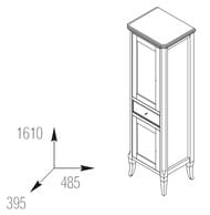 ����� Caprigo �������� bianco 485�1610�395 ����� 11150L-�031G