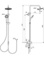Ideal Standard IDEALRAIN ������� ������� BC747XG ������� ��� 200��, ����� 100��, ������ �������