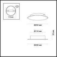��������� ������������ ���������� Odeon Light Solario 3561/9WL, ������