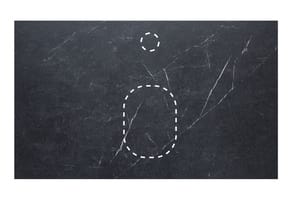 Столешница La Fenice Granite Black Olive Light Lappato Terra 80 (811х470х10) черная FNC-VS03-TER-80