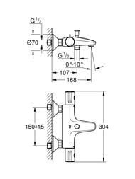 ��������� Grohe Grohtherm 800 34576000 ��� �����, ���������, ���������, ������������ �������