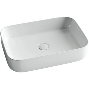 Раковина накладная Ceramicanova Element 600х420х140 прямоугольная, без перелива, белая CN5004
