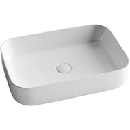 Раковина накладная Ceramicanova Element 600х420х140 прямоугольная, без перелива, белая CN5004