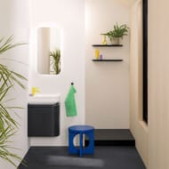 Тумба с раковиной Burgbad B.Me 500х640х340 подвесная, правая, 1 ящ, антрацит мат. SGUC050RF5988C0037