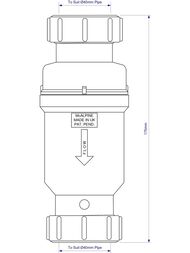 Сливной клапан McAlpine MACVALVE с сухим сифоном Ду=40, гайка-гайка, MRNRV40C