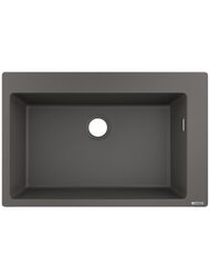 Мойка из гранита Hansgrohe S51 43313290 (770х510) врезная, отвер.под смес., серый камень — миниатюра 1