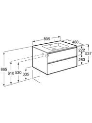 ����� ��� �������� Roca The Gap 80, 785x453x515 ��������� ��� 2 ����� A857399402
