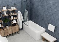 Ванна акриловая VAGNERPLAST EBONY 160 (1600х750х420) прямоугольная, белая VPBA160EBO2X-04