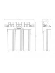 Корпус Джилекс для картриджного фильтра 1 М 20" Т 3 , непрозрачная колба, торцевое подкл., арт. 9063