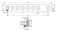 Смеситель Axor ShowerSelect 18358000 для душа, встраиваемый в стену, термостат, 5 потребителей, хром