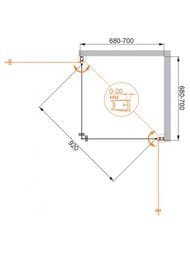 ������� ������ CEZARES ELENA (680-700x680-700x1950) A-2-70-C-Cr ������ ����������/����