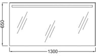 Зеркало Jacob Delafon EB1419-NF (1300х30х650) функция анти-пар, подсветка, инфракрасный выключатель