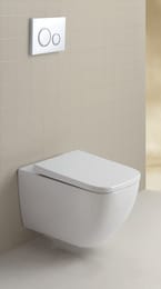 Унитаз подвесной BelBagno Alpina (355х505х400) безободковый, белый BB10100CHR