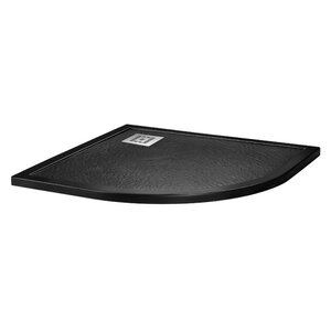 Поддон из искусственного мрамора BELBAGNO TRAY-MR-UNO-R-90-550-35-NERO-CR с сифоном, черный