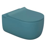 Унитаз подвесной Berges EGO XL 540х360х330 безободковый, сиденье с микролифтом, синий темный 082140