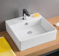 Раковина подвесная ArtCeram Quadro 500х480х160мм перелив, отв. под смеситель, цвет: белый QUL0020100