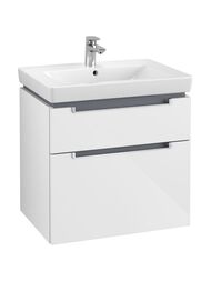 Тумба под умывальник Villeroy & Boch Subway 2.0 (637х454х590) подвесная, 2 ящика, бел глян A91000DH — миниатюра 1