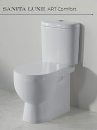 Унитаз компакт Sanita Luxe ART Comfort (630x345x755) сиденье из дюропласта, микролифт WC.CC/Art/2-DM/WHT.G/S1
