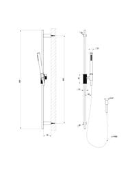 ������� �������� Gessi Inverso Rigato ������ ���-stick, ������ 900 ��, ����� 1500 ��, ���� 63584.031