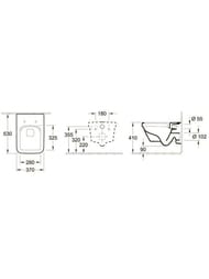 Унитаз подвесной Villeroy & Boch Architectura 5685HR01 (370х530х355) TwistFlush,  Альпийский белый